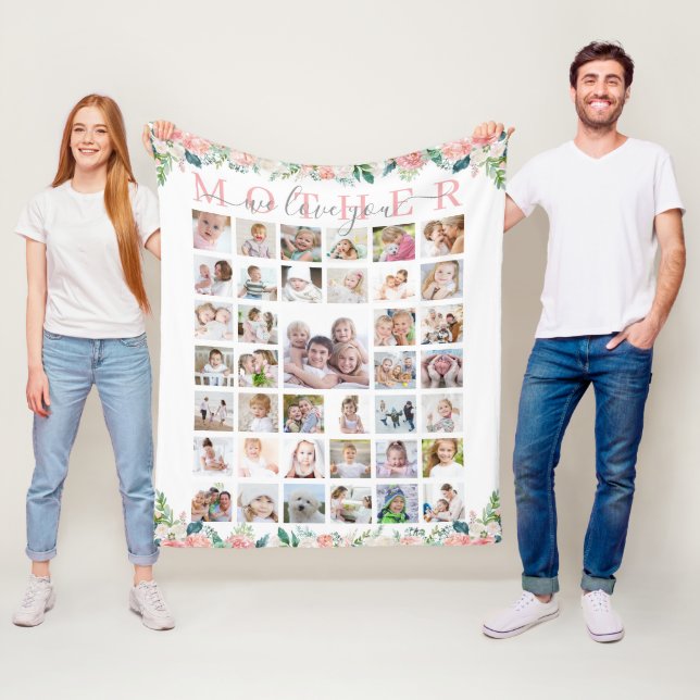 Manta Polar Madre, te queremos 39 foto escrita a mano (In situ)