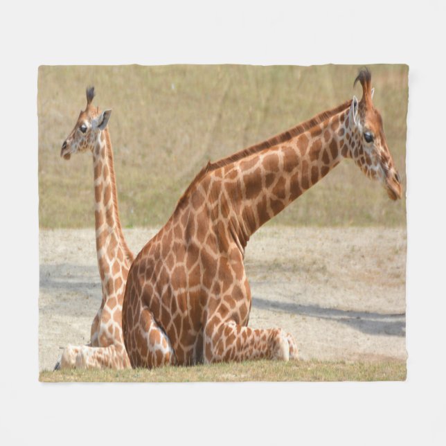 Manta Polar Madre Y Niño Giraffe (Frente (Horizontal))