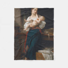 Manta Polar Madre y Niño (por Bouguereau)