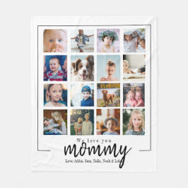 Manta Polar Madres personalizados dsy regalo mamá collage de f