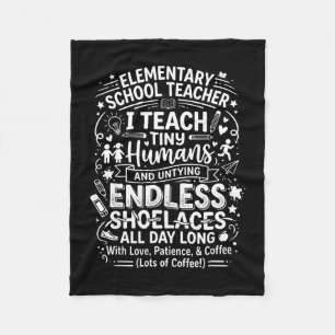 Manta Polar Maestra de escuela primaria enseña humanos diminut