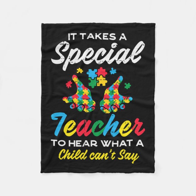 Manta Polar Maestra Especial Para Oír A Un Niño No Puede Decir (Anverso)