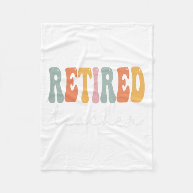 Manta Polar Maestras Retro Groovy Mujeres Felices Primer Día D (Anverso)