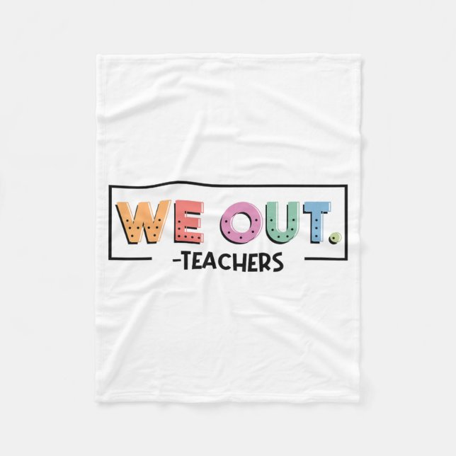 Manta Polar Maestros De Fin De Año Escolar Felices El Último D (Anverso)