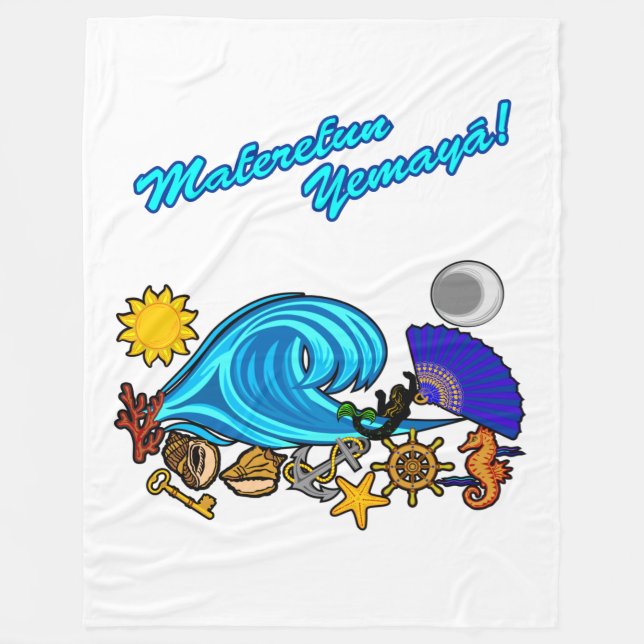 Manta Polar Maferefun Yemaya (Anverso)