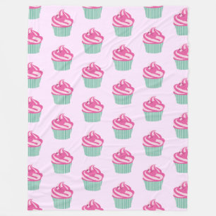 Manta Polar Magdalenas Rosadas Bonitas Patrón Rosa Pastel