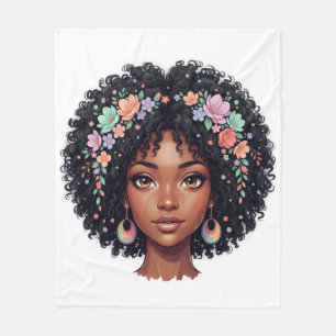 Manta Polar Magia de Chica Negra Afro Diva