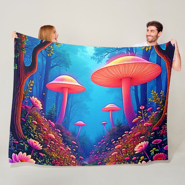 Manta Polar Magia de hongos brillante (In situ)