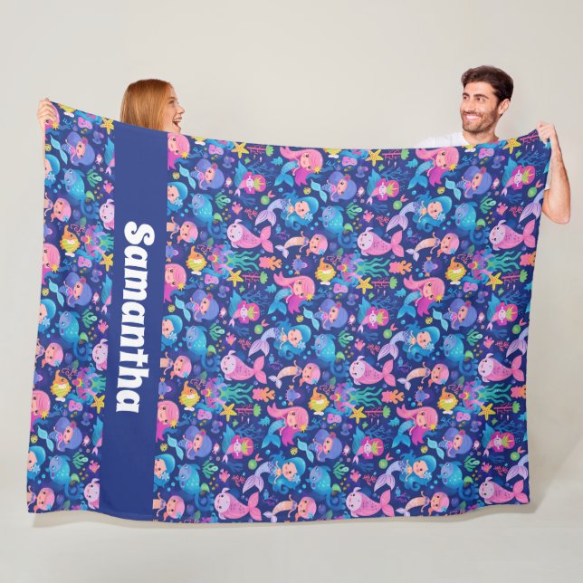 Manta Polar Magia de Sirena con un Personalizado  (In situ)