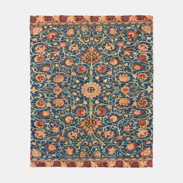 Manta Polar Magical Oriental Rug Pattern in Blue and Red (Anverso)