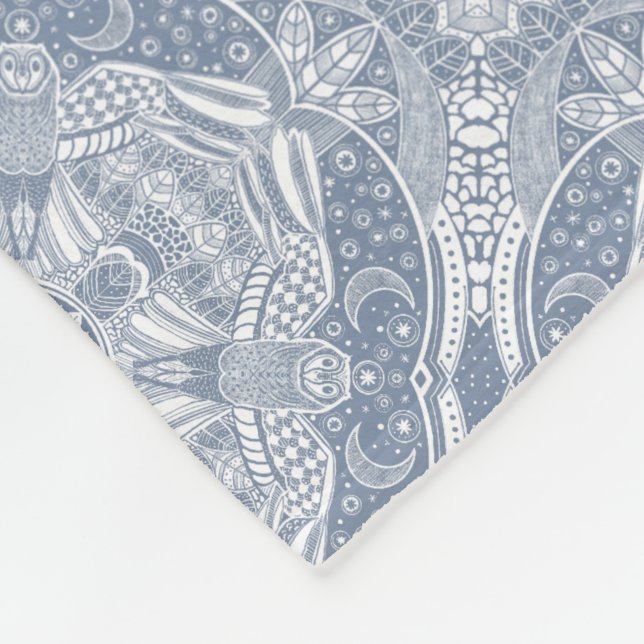 Manta Polar Magical Owl Mandala (Esquina)