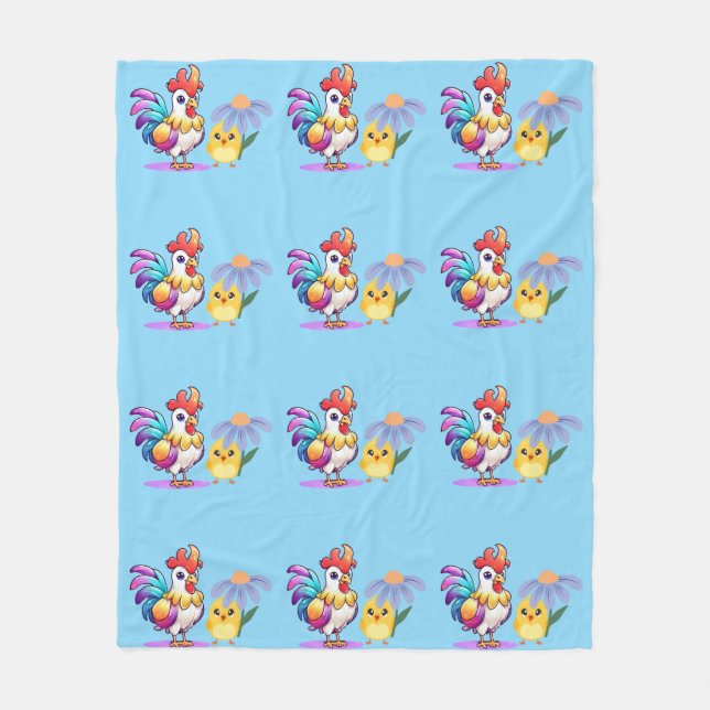 Manta Polar Magical Rooster Boys Fleece Blanket (Anverso)