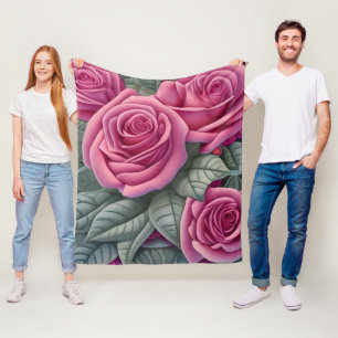 Manta Polar Magnífica impresión rosa rosada del pastel victori