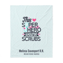 Magnífico superhéroe de enfermería dice tipografía