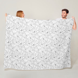 Manta Polar Magnolia-print fleece blanket 