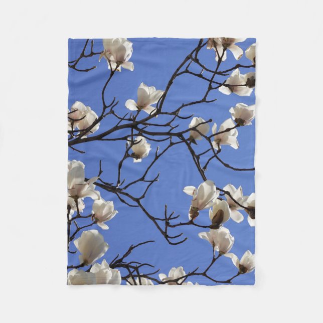 Manta Polar Magnolias florecientes (Anverso)