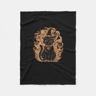 Manta Polar Mago de bruja de gato negro místico lindo amor de 
