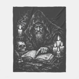 Manta Polar Mago estudiando el grimorio — por BurnsInHell