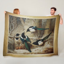 Magpies rodean a una capercaille muerta