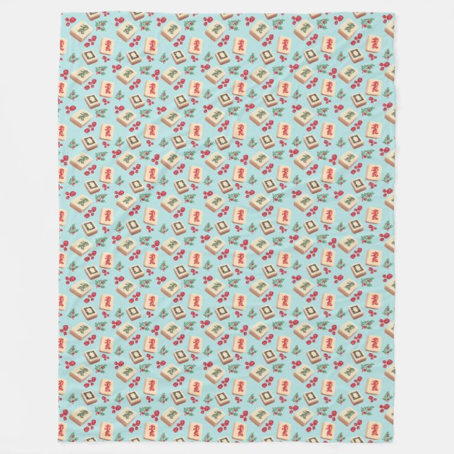 Manta Polar Mah jong Dragon Tile Fleece Blanket (Anverso)