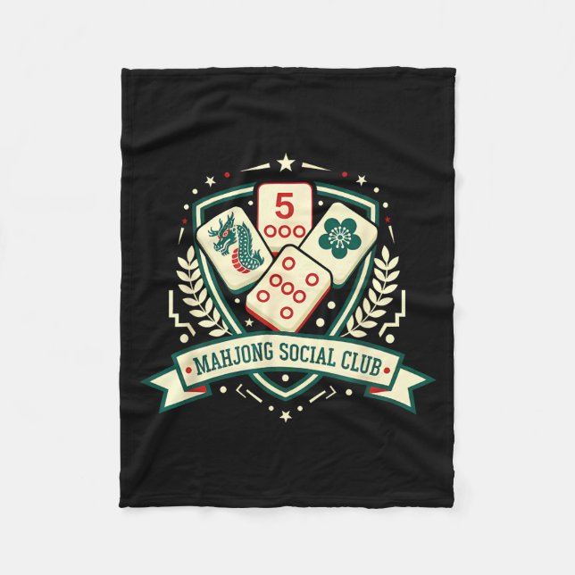 Manta Polar Mahjong Lover Chinese Game Night Funny Mahjong Soc (Anverso)