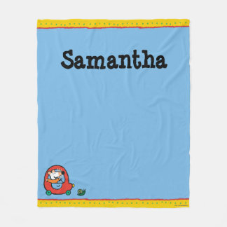 Manta Polar Maisy conduce un coche rojo lindo