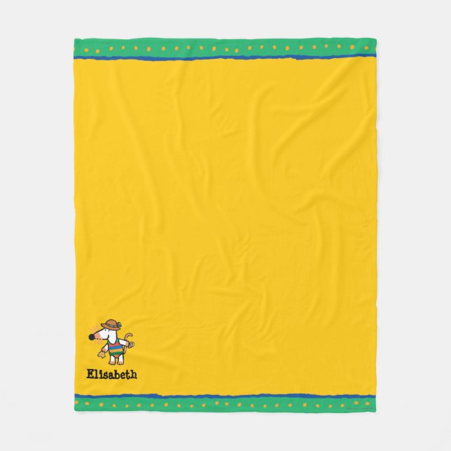 Manta Polar Maisy que recoge cáscaras en la playa (Anverso)