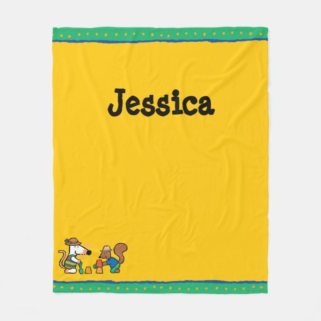 Manta Polar Maisy y Cyril construyen un castillo de la arena (Anverso)