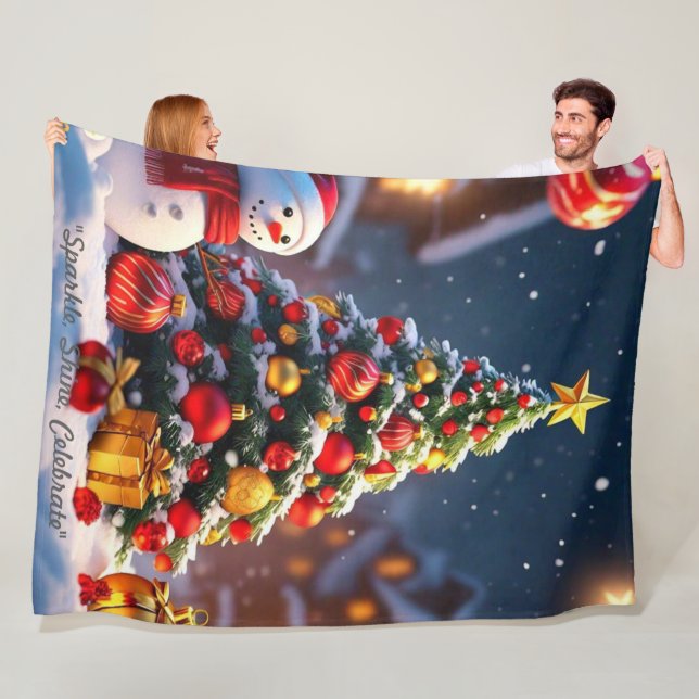 Manta Polar "Majestad del árbol de Navidad" (In situ)