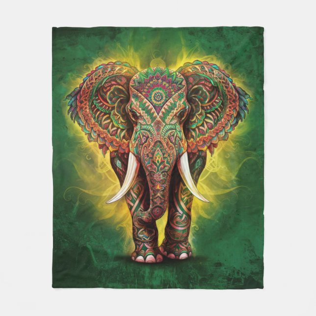 Manta Polar Majestic Mandala Elephant (Anverso)