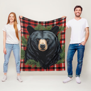 Manta Polar Majestic Northern Black Bear Fleece Blanket