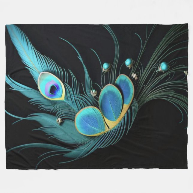 Manta Polar Majestic Peacock - Gran Funda de Fleece (Frente (Horizontal))