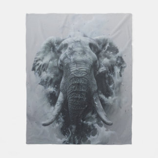 Manta Polar Majestuoso chapoteo de elefante pintado
