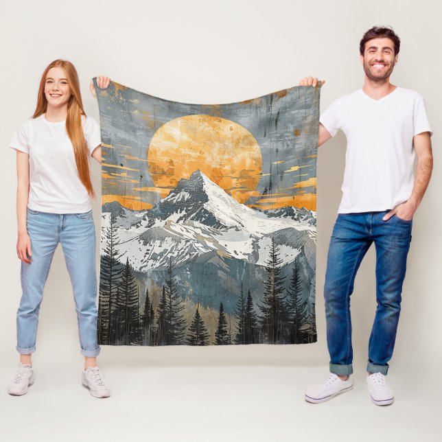 Manta Polar Majestuoso paisaje montañoso - Naturaleza rústica (In situ)