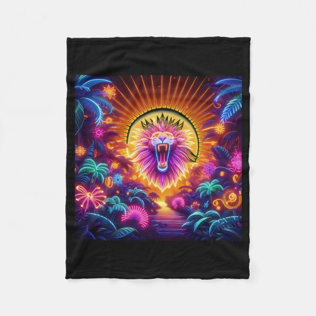 Manta Polar Majesty The Lion Neon Jungle BLANKET (Anverso)