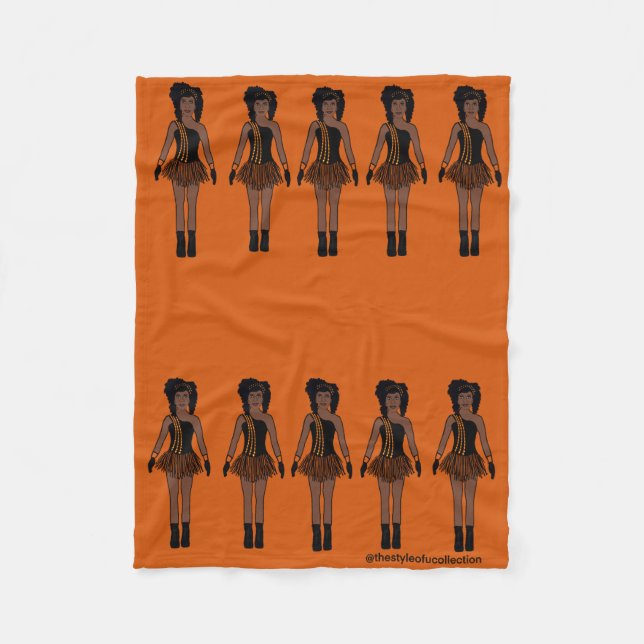 Manta Polar Majorette/ Dancer Fleece Blanket Naranja (Anverso)