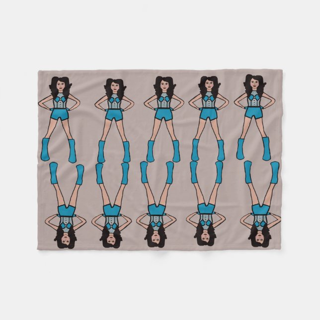 Manta Polar Majorette/ Dancer Fleece Blanket Turquesa 2 (Frente (Horizontal))