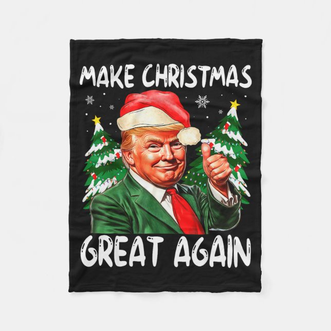 Manta Polar Make Christmas Great Again Funny Santa Trump 2025  (Anverso)