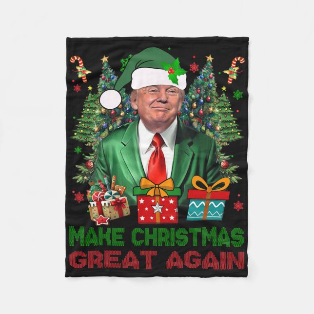 Manta Polar Make Christmas Great Again Xmas Funny Trump Pajama (Anverso)