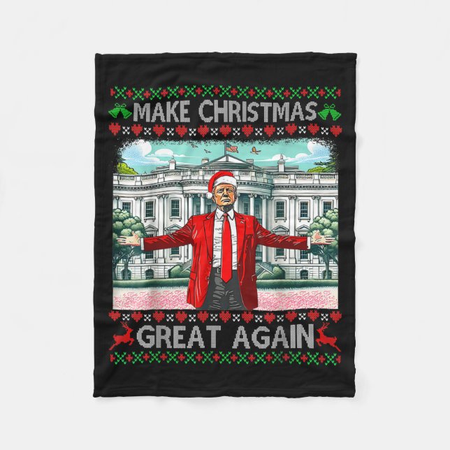 Manta Polar Make Christmas Great Again Xmas Funny Trump Pajama (Anverso)