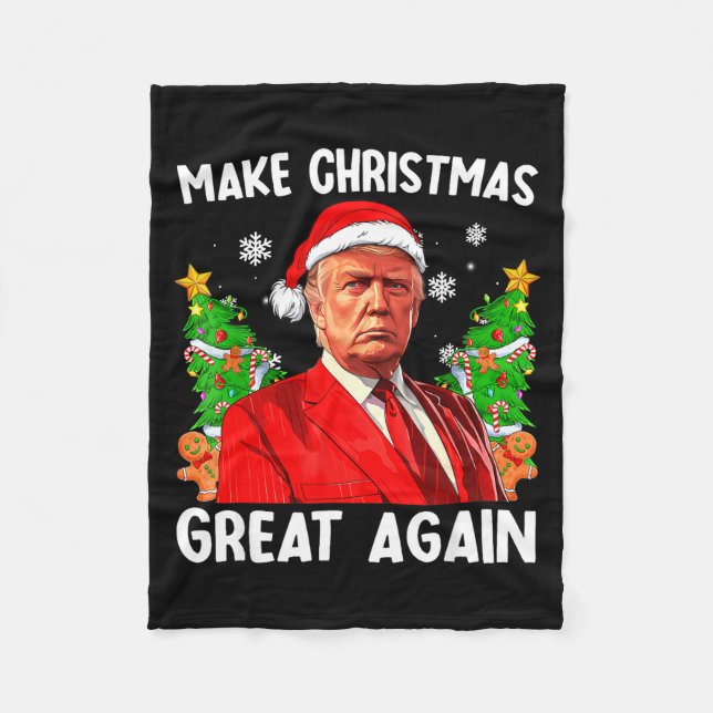 Manta Polar Make Christmas Great Again Xmas Funny Trump Pajama (Anverso)