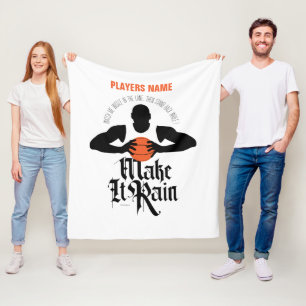 Manta Polar Make It Rain (Baloncesto) Fleece Blanket