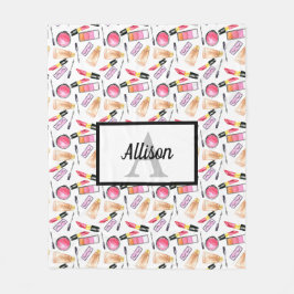 Manta Polar Makeup Girly Moda Monograma Pulseras Cute de labio