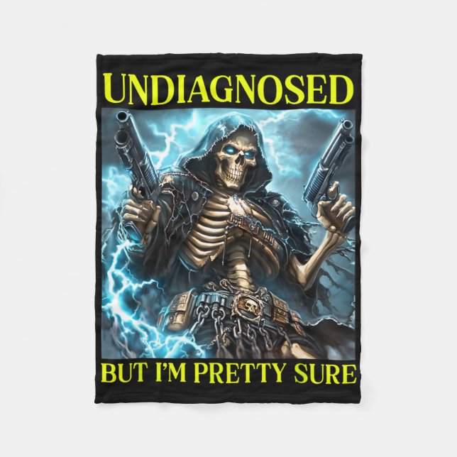 Manta Polar Mal esqueleto Autismo Brainrot no diagnosticado (Anverso)