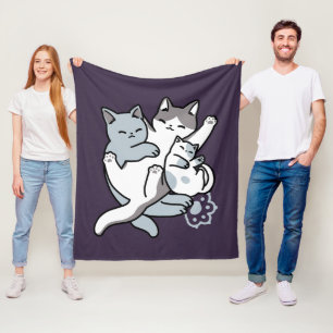 Manta Polar Malabarismo de leva - gatos durmientes curados