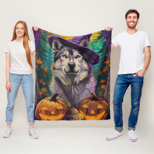 Manta Polar Malamute de Alaska espeluznante bruja de Halloween