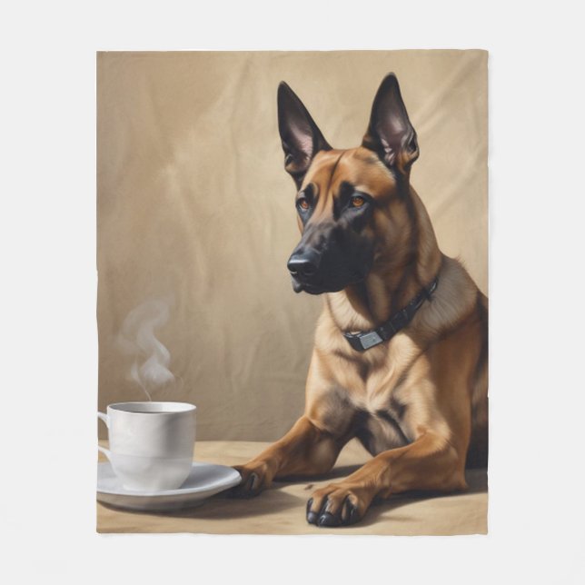 Manta Polar Malinois belga (Anverso)