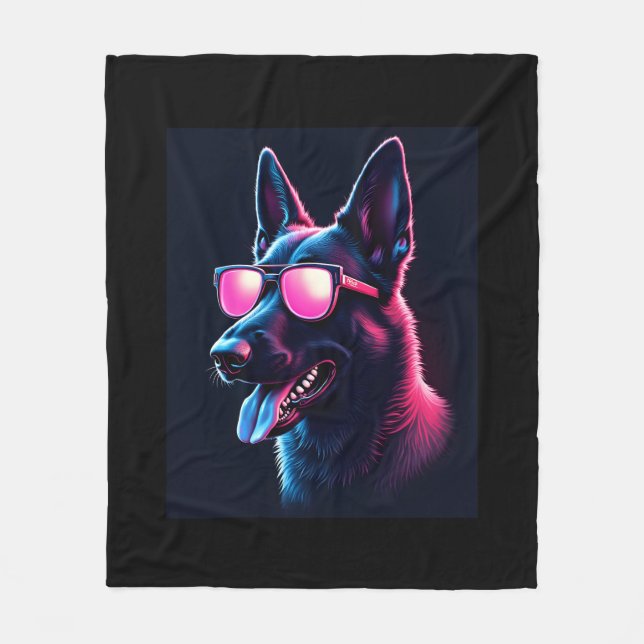 Manta Polar Malinois belga atrapa camiseta malinoiss belga (Anverso)