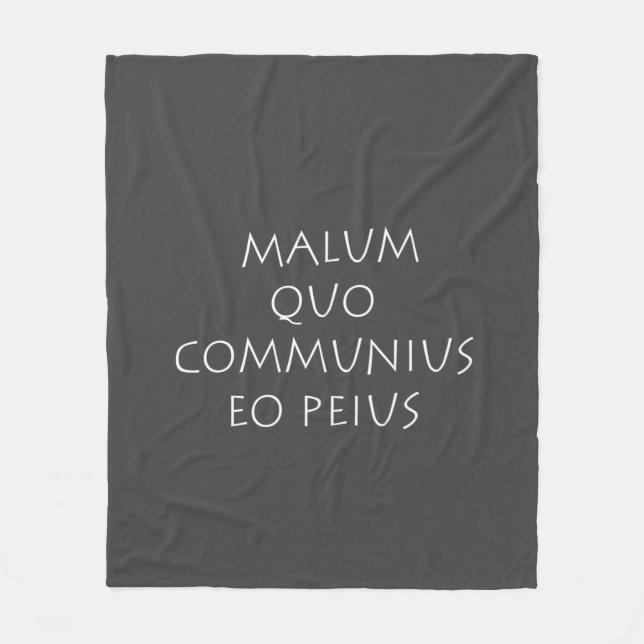 Manta Polar Malum quo communius eo peius (Anverso)