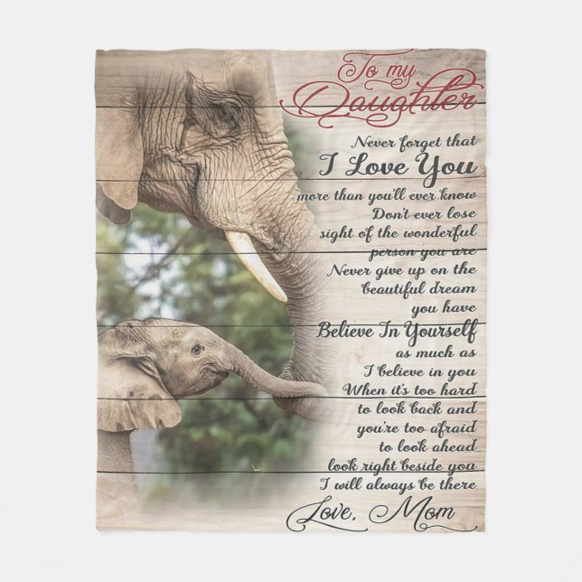 Manta Polar Mamá A Mi Hija, Regalo De Cumpleaños Chica (Anverso)